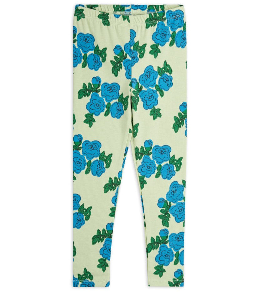 Blue roses leggings, Grön, Strl 80/86 - Mini Rodini