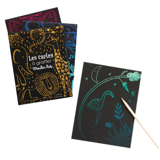Skrapkort, Guld/Silver - Moulin Roty