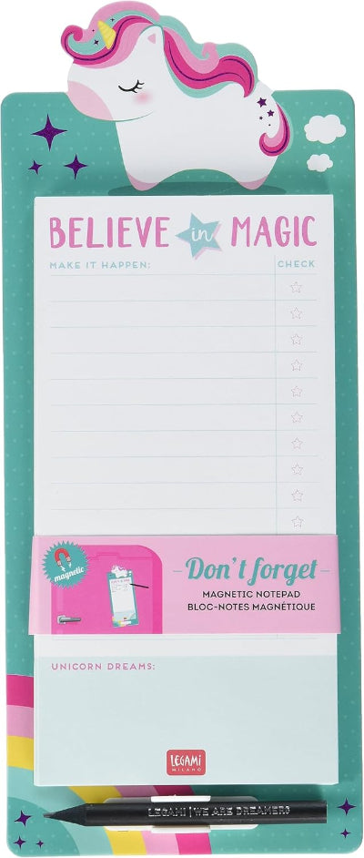 Magnetiskt anteckningsblock, Believe In Magic, Enhörning - Legami