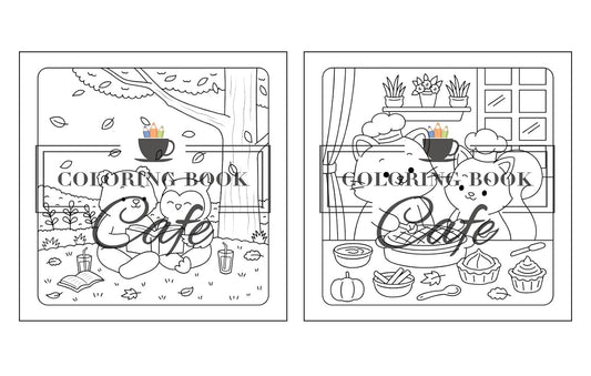 Comfy Autumn, Målarbok - Coloring Book Cafe