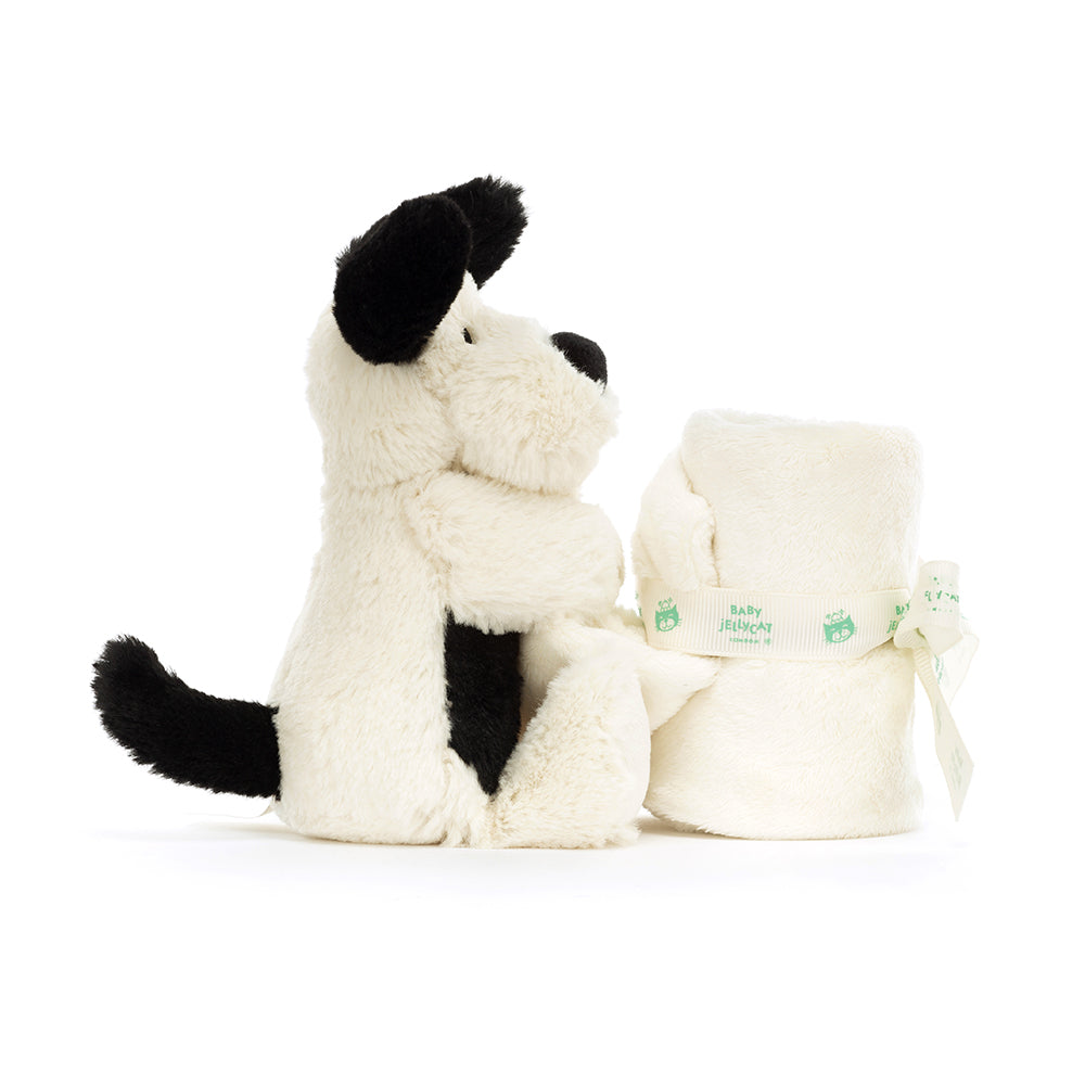 Snuttefilt, Bashful Black & Cream Puppy - Jellycat