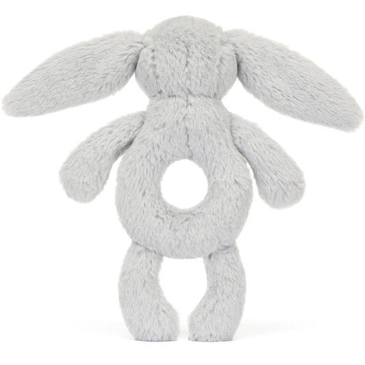 Skallra, Bashful Silver Bunny Ring Rattle - Jellycat