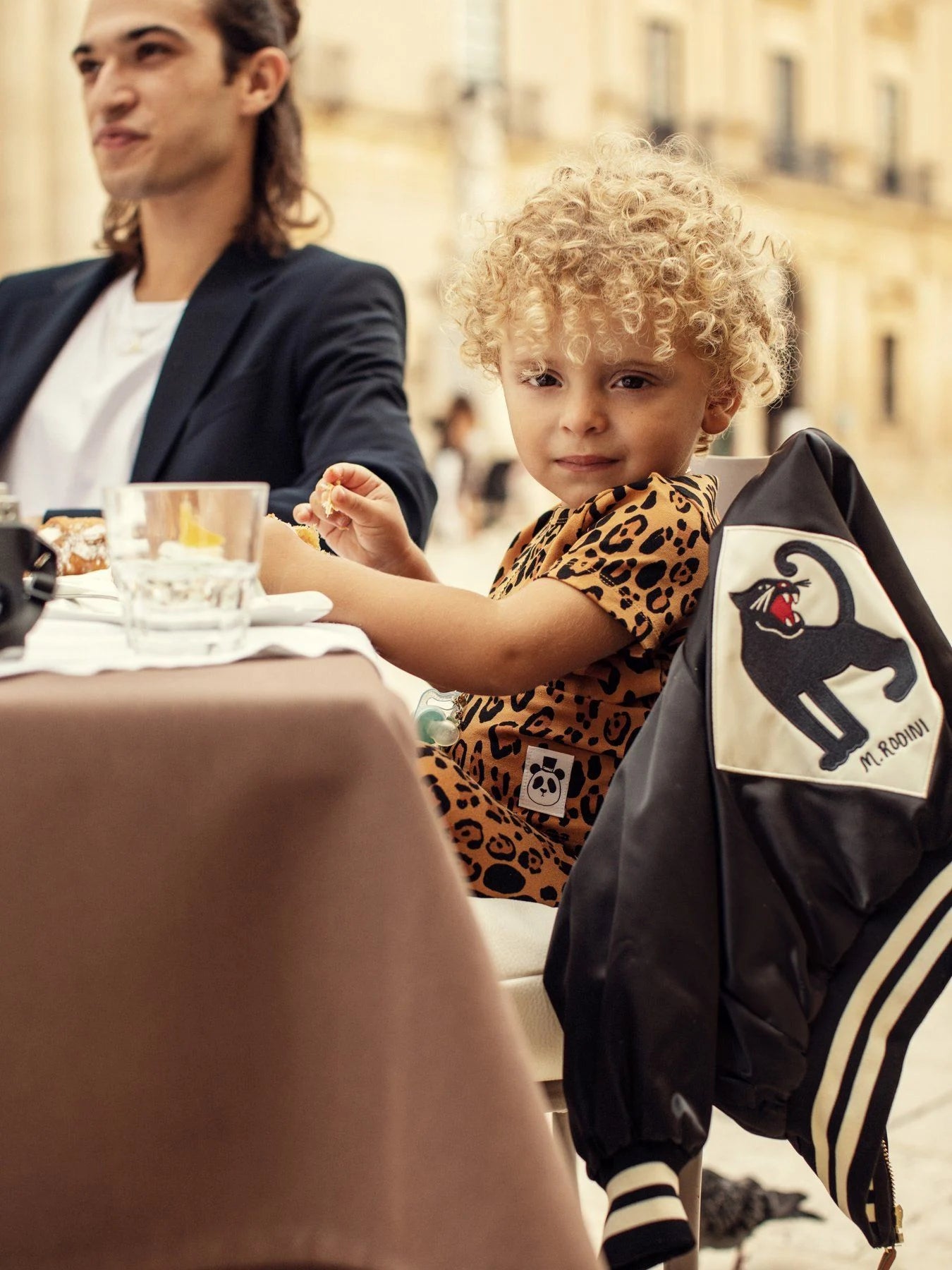 Basic Leopard T-shirt, Beige - Mini Rodini