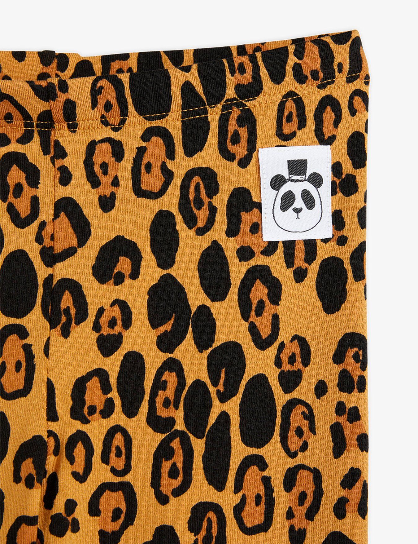 Basic Leopard Leggings, Beige - Mini Rodini