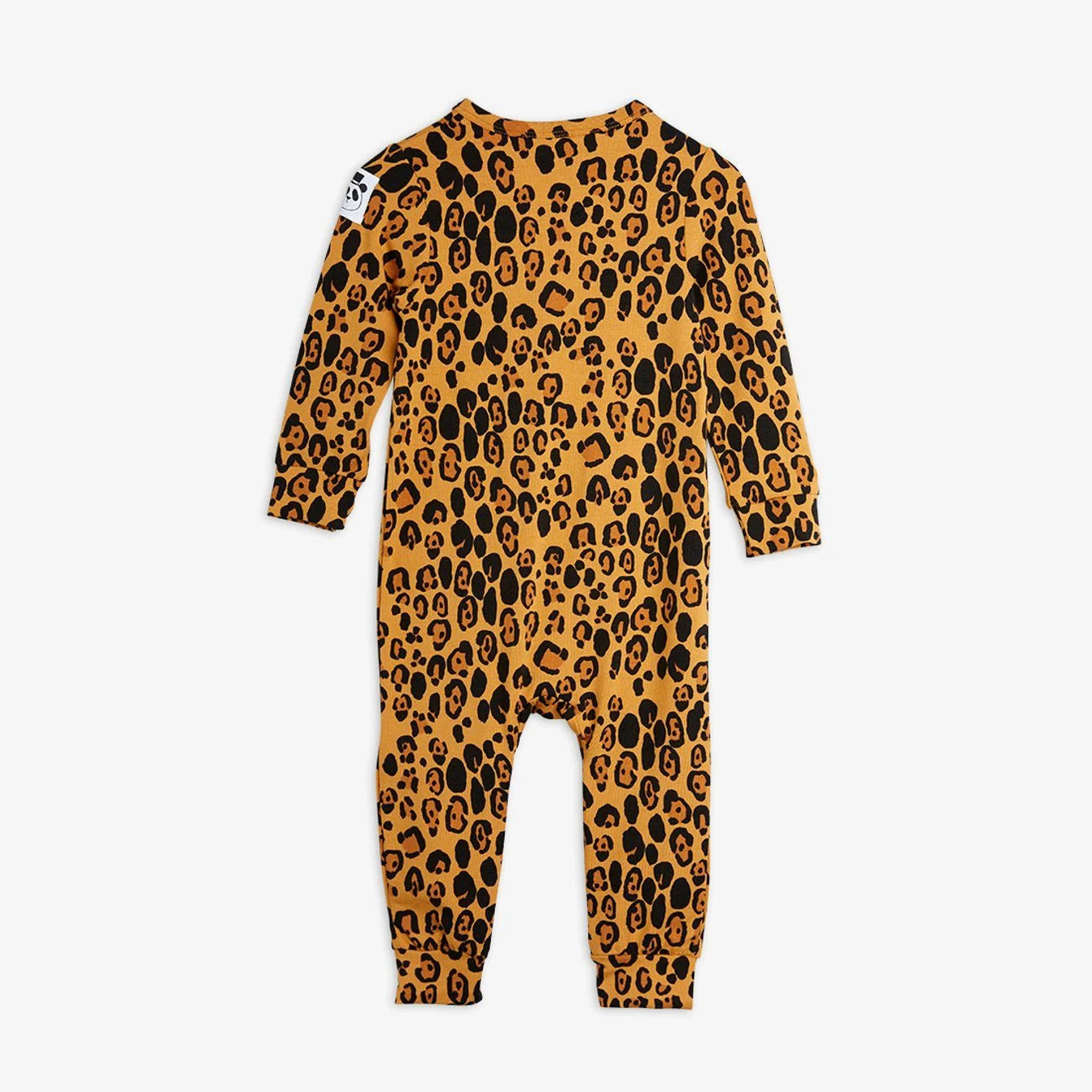 Basic Leopard Jumpsuit Baby, Beige - Mini Rodini