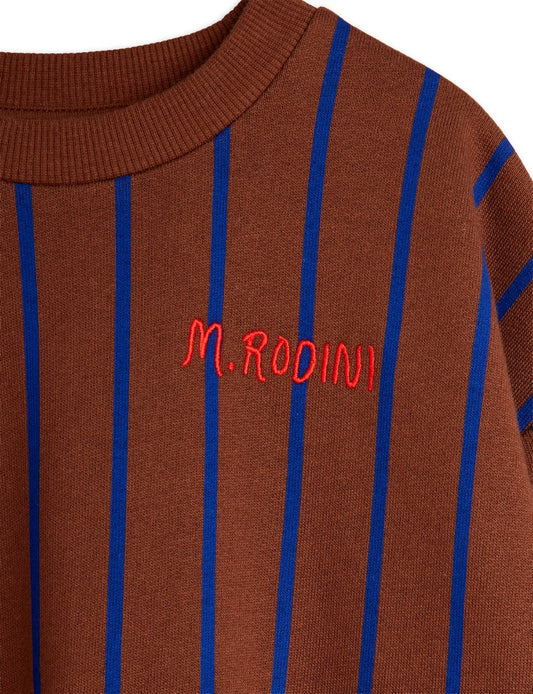 Vertical Stripe Sweatshirt, Chapter 1, Brun - Mini Rodini