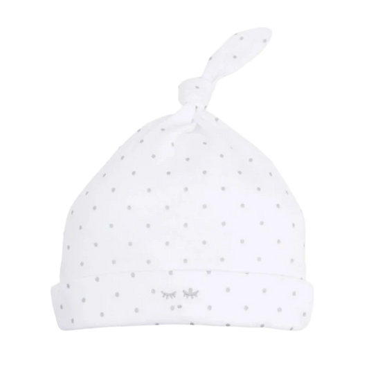 Babymössa, Saturday Tossie Mössa, Vit/Silver Prickar - Livly