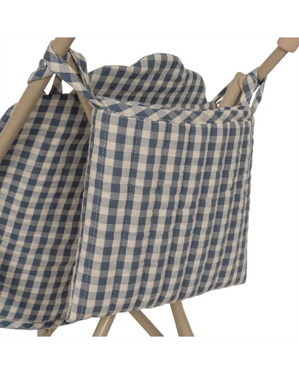 Sulky för Dockor, Captains Blue Check - Konges Slöjd