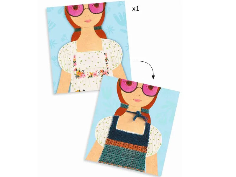 Väv Med Yllegarn, Tjej med Rosa Glasögon