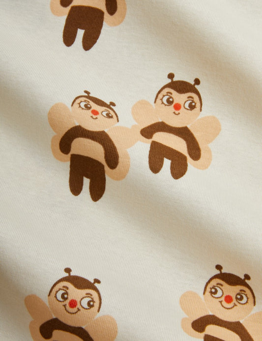 Babyfilt 75x75 cm, Bees AOP Newborn Blanket - Mini Rodini