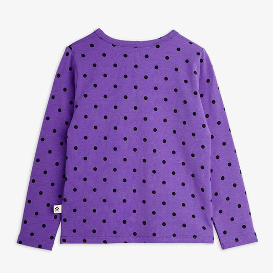 Polka Dot Långärmad T-shirt, Strl 92/98 - Mini Rodini
