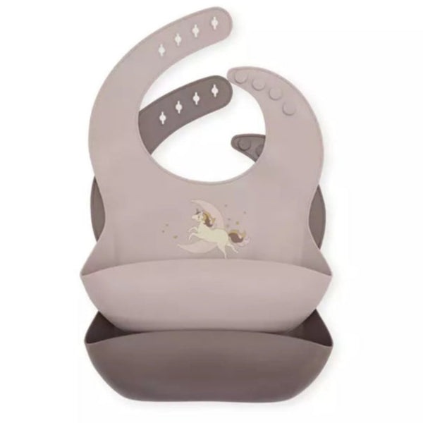 Haklappar 2-Pack Silicone Bibs, Unicorn - Konges Sløjd