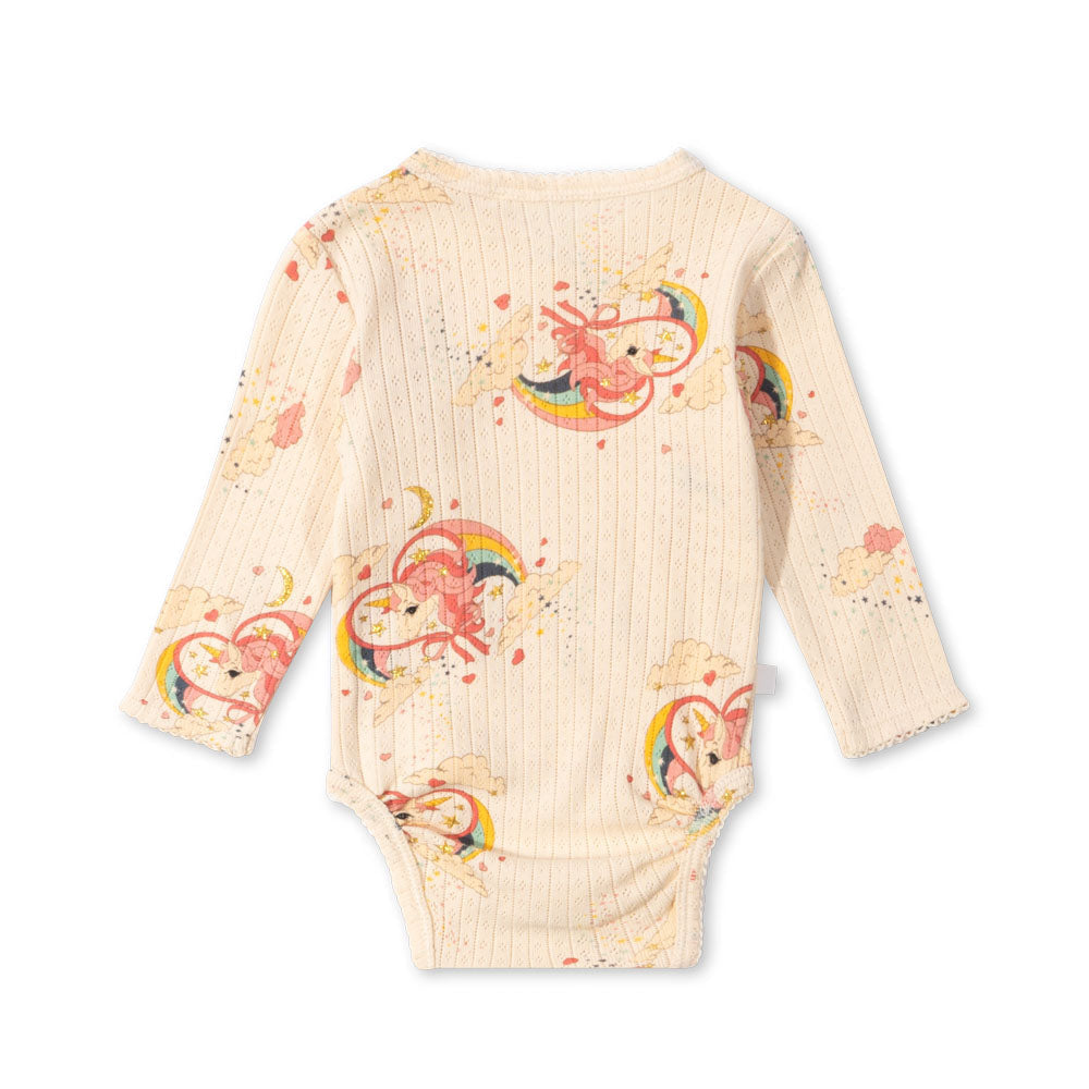Body Baby, Minnie Glitter Newborn Body GOTS, Horn Stars - Konges Sløjd