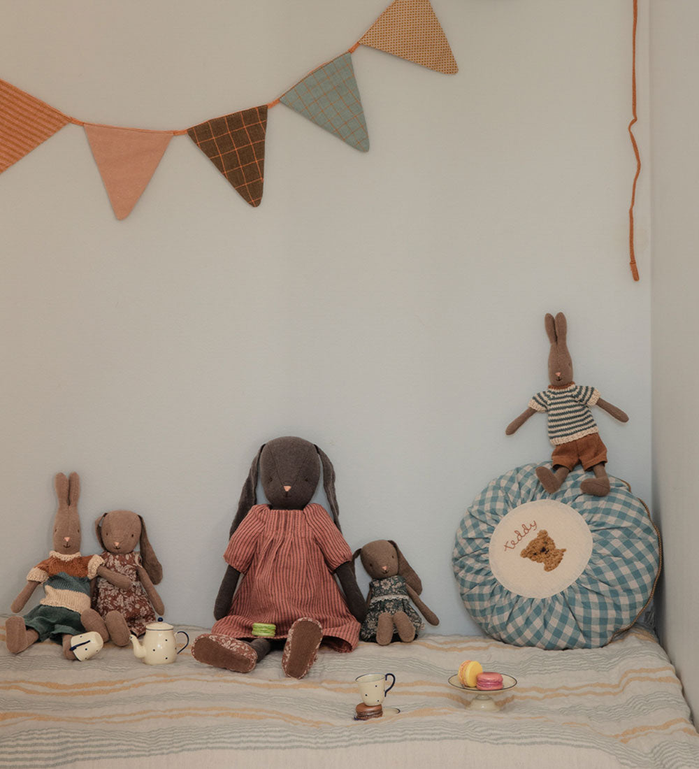 Kanin 42 cm, Storlek 3, Dusty Brun Klänning - Maileg