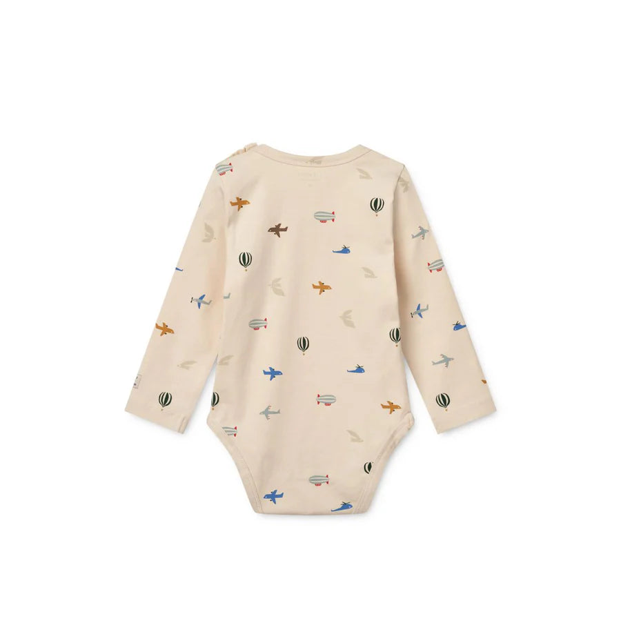 Body Baby, Yanni LS Bodystocking, Aviator/Ecru - Liewood