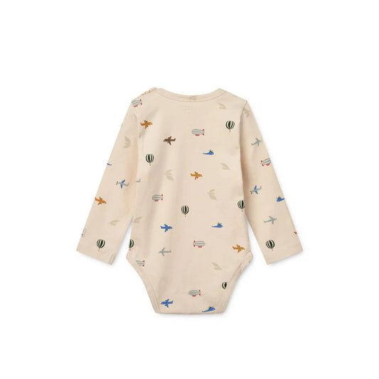 Body Baby, Yanni LS Bodystocking, Aviator/Ecru - Liewood