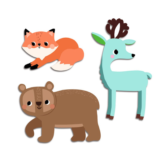 62 Gommettes Stickers, Forest Animals - Djeco
