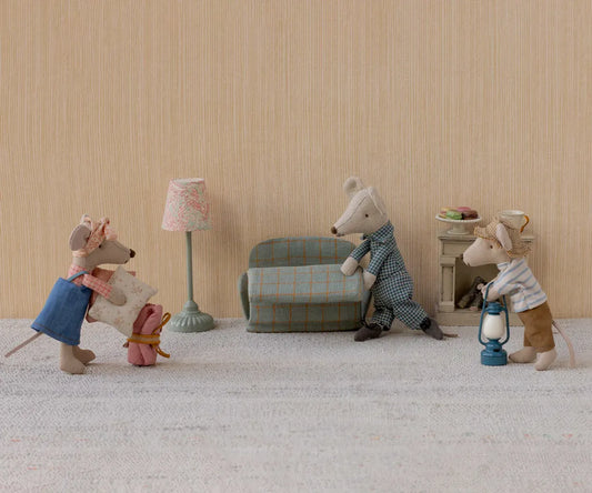 Vintage Lampa 14 cm, Mus, Mint - Maileg