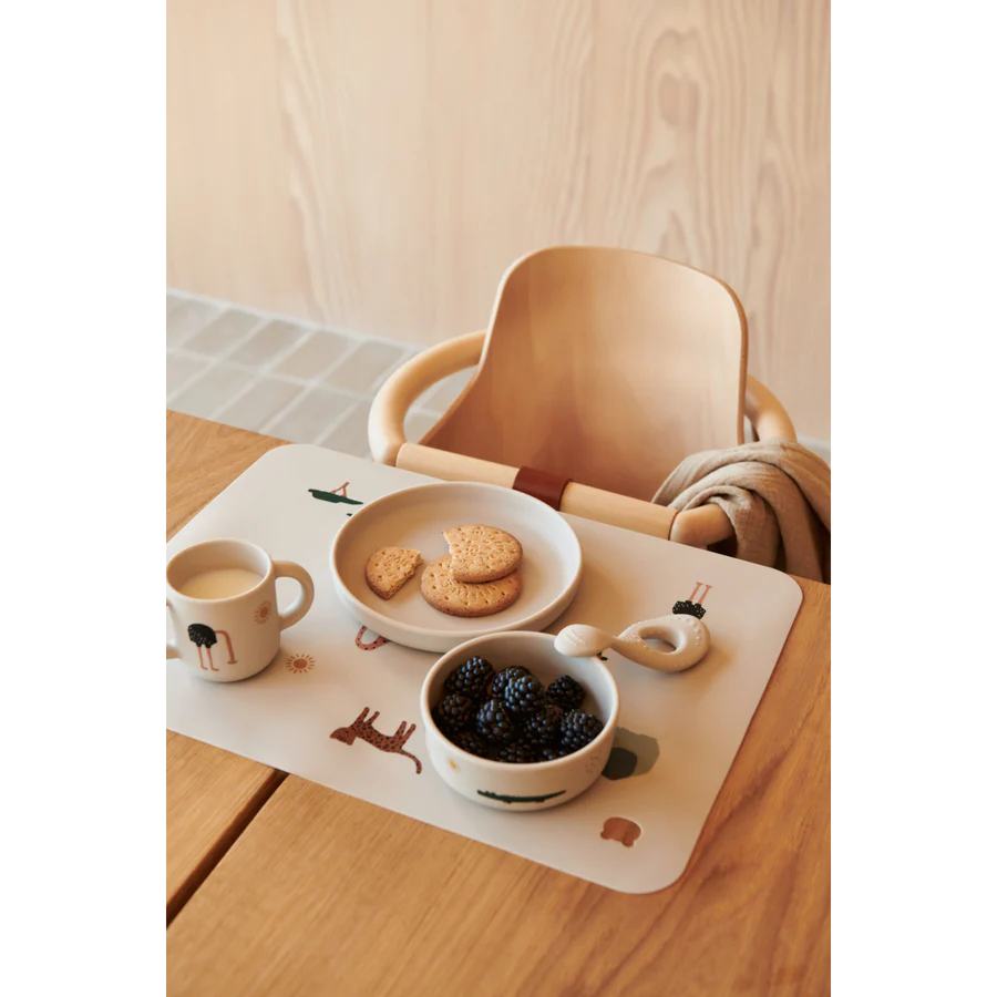Matset, Vivi Printed Tableware Set, Safari/Sandy Mix - Liewood