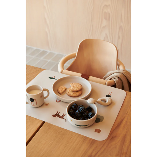 Matset, Vivi Printed Tableware Set, Safari/Sandy Mix - Liewood