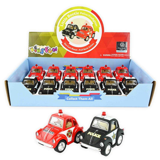 Leksaksbil, Volkswagen Beetle Polis/Brandbil - Robetoy