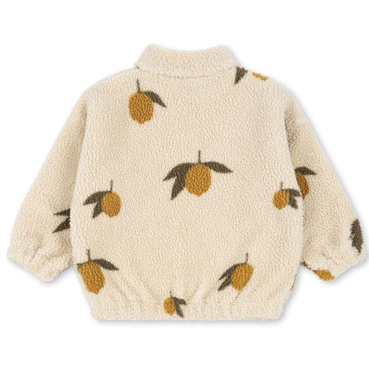 Fleecejacka, Jody Teddy Jacket Grs, Mon Grand Citron Sage - Konges Sløjd