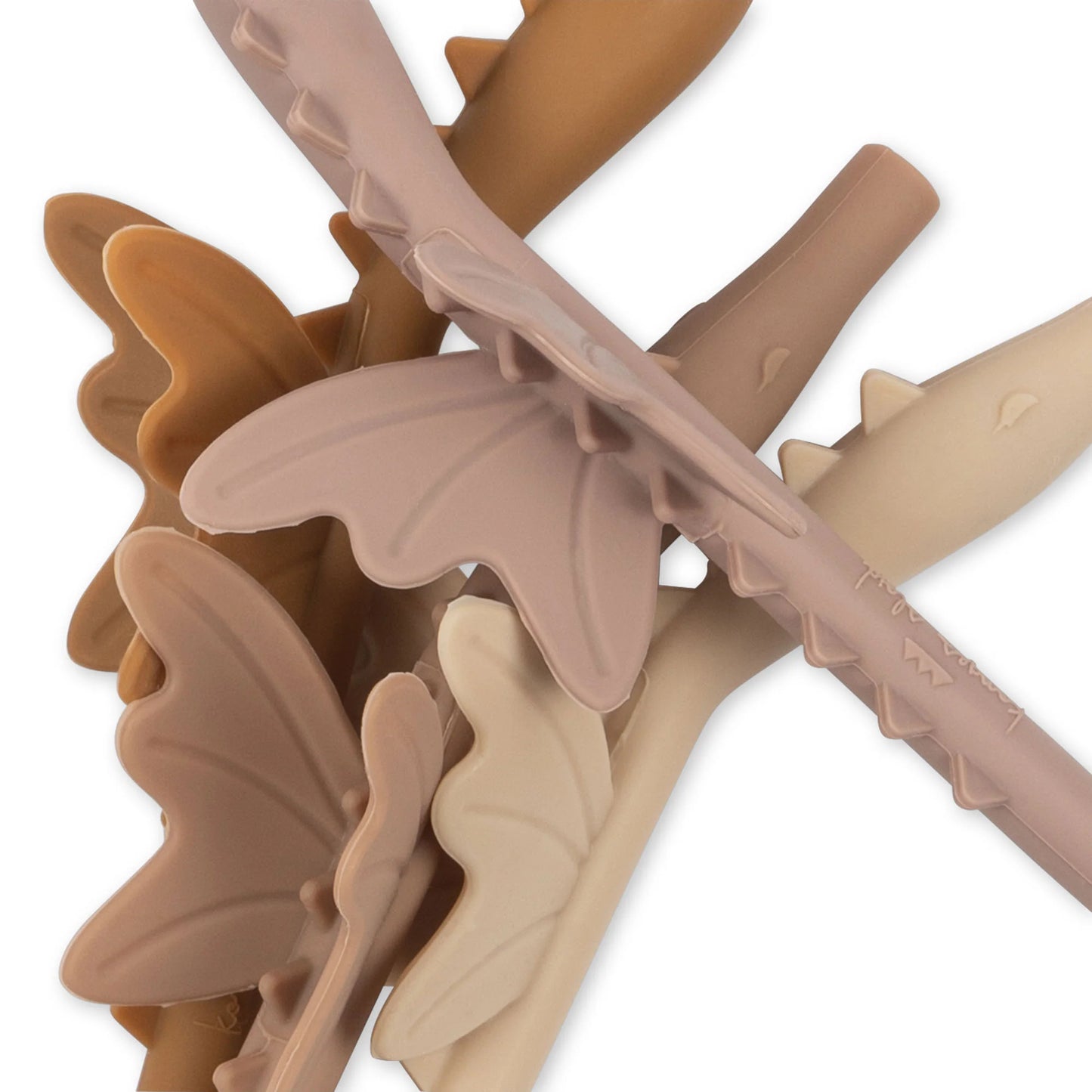 Sugrör 4-pack, Silikon, Drake, Blush Mix - Konges Sløjd