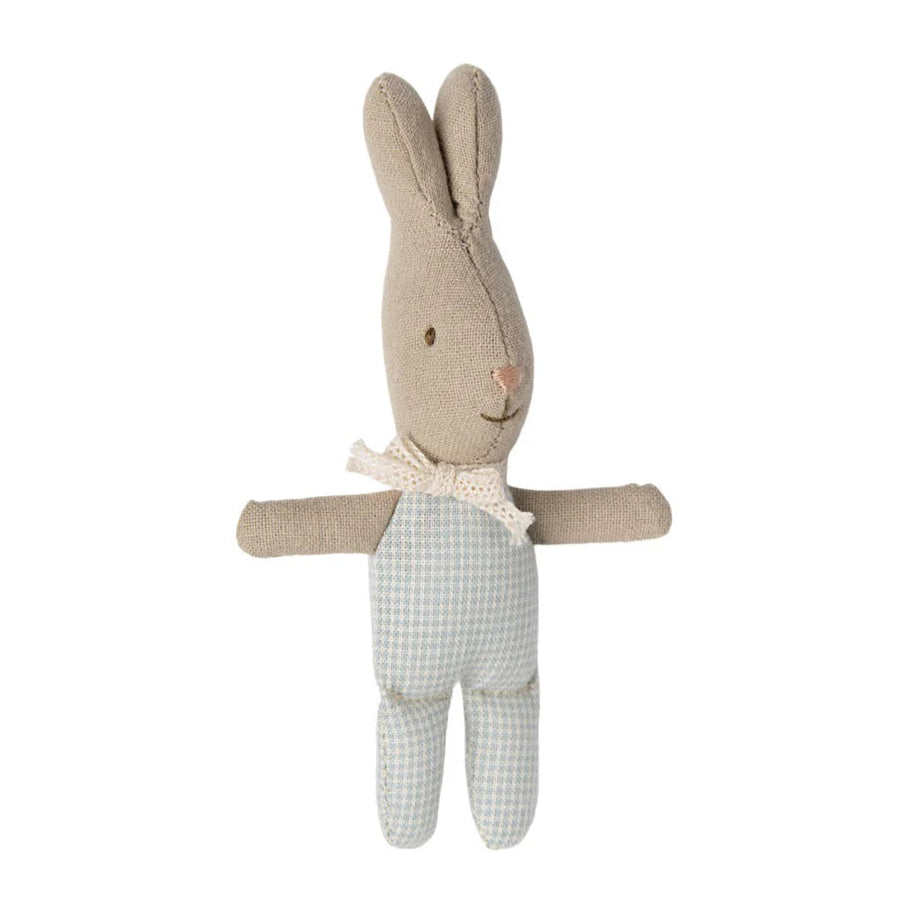 Kanin/Hare 11 cm, My, Ljusblå Rutig - Maileg