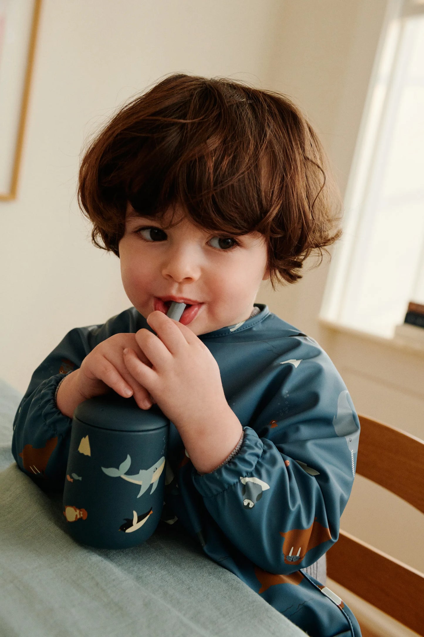 Pipmugg Sugrör, 230 ml, Ellis, Arctic Sea/Oceanview - Liewood