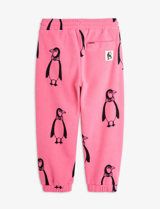 Penguin Fleece Byxor, Rosa - Mini Rodini