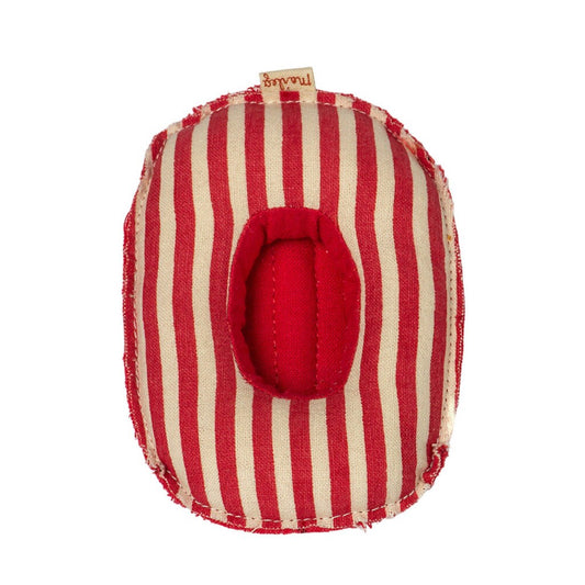 Miniatyr, Gummi båt, Liten Mus - Rödrandig - Maileg