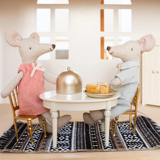 Miniatyr, Större Matbord Vitt, Mus - Maileg