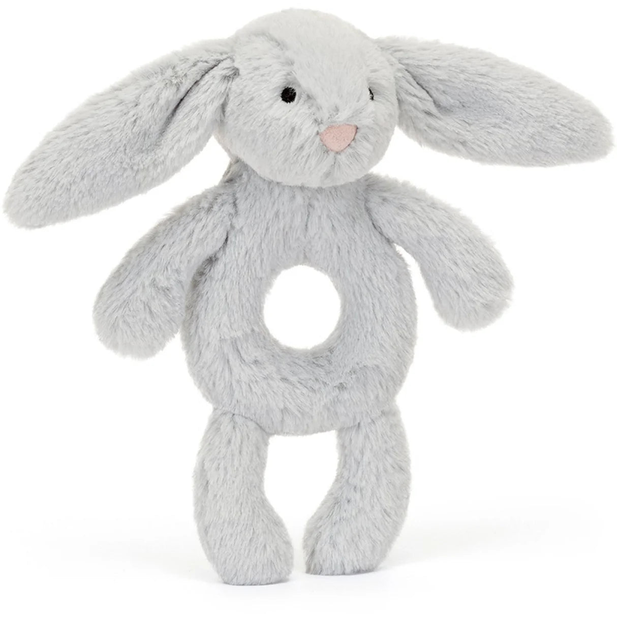 Skallra, Bashful Silver Bunny Ring Rattle - Jellycat