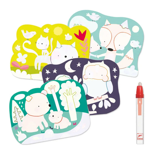 Magiskt Måleri - Målarset, Hidden in the Woods - Djeco