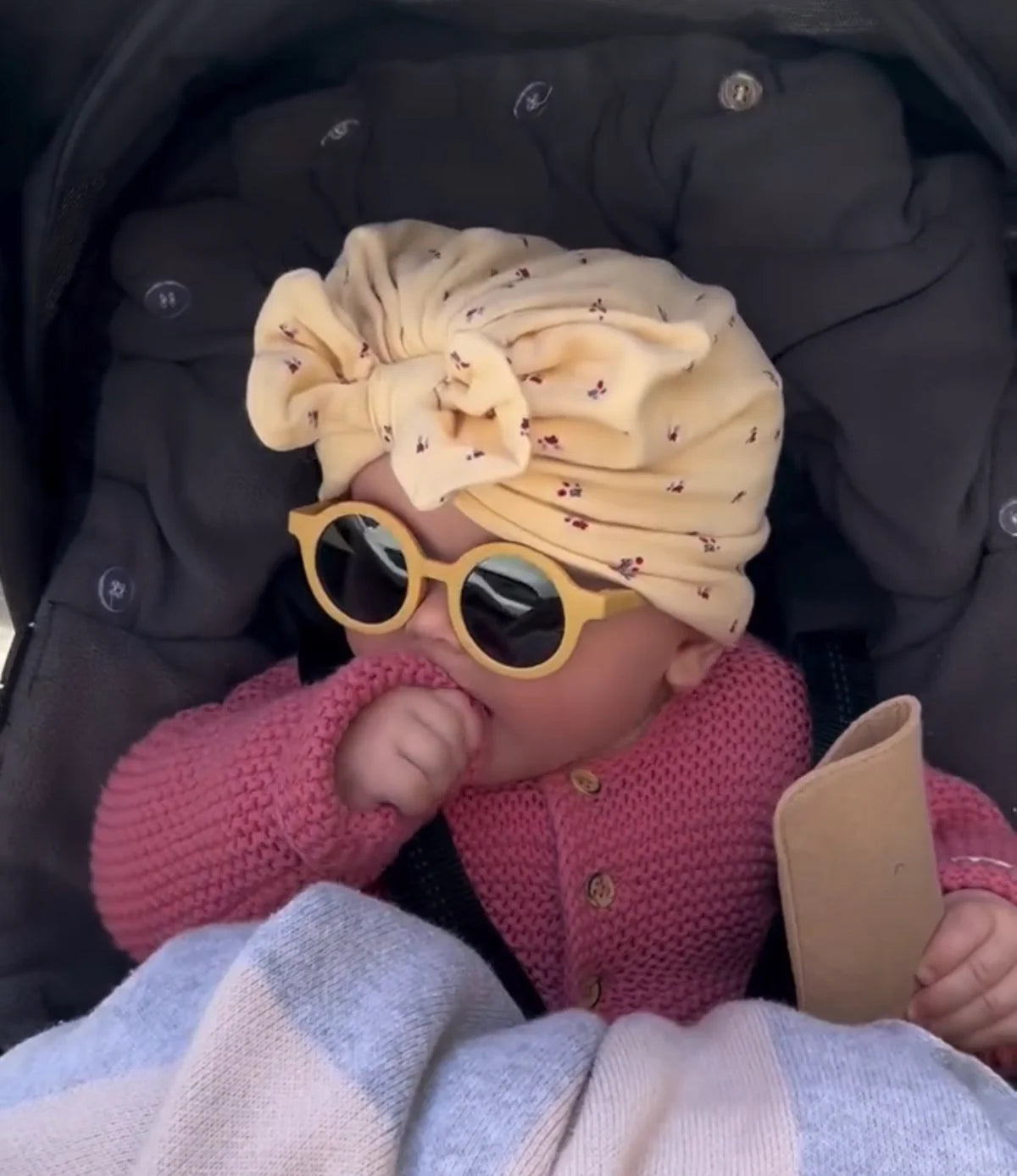 Solglasögon Baby med band, Brun - Babymocs