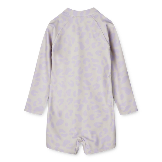Max Printed Långärmad Baddräkt, Leo / Misty Lilac - Liewood