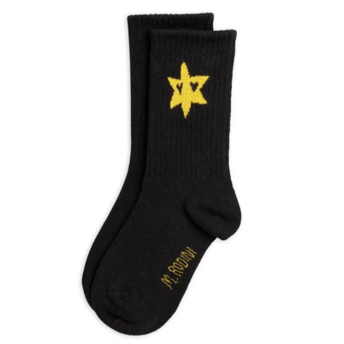 Star Socks, Svarta - Mini Rodini