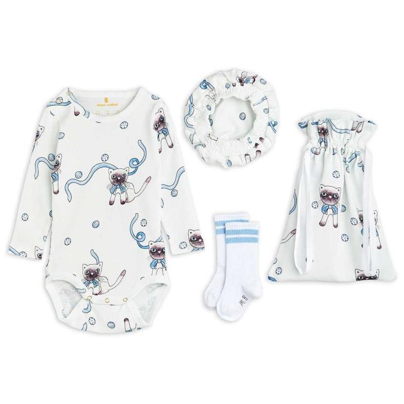 Siamese Cat Baby Kit, Ljusblå, Strl 68/74 - Mini Rodini