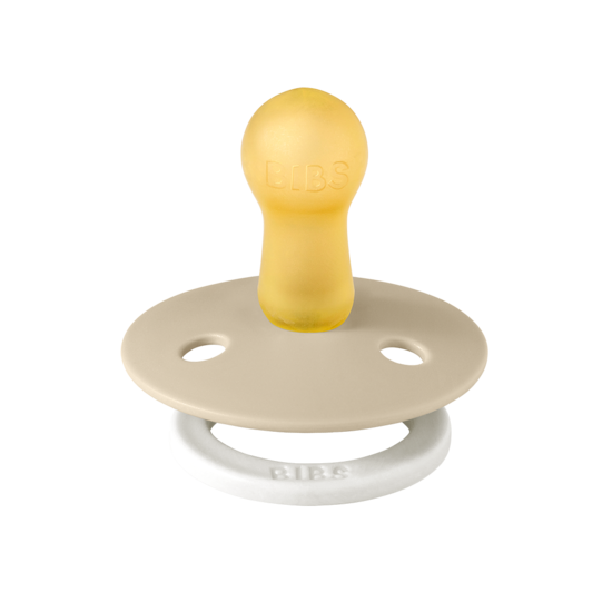 Nappar, 2-pack, Size 1, BIBS Colour Latex, Vanilla GLOW/Dark Oak GLOW