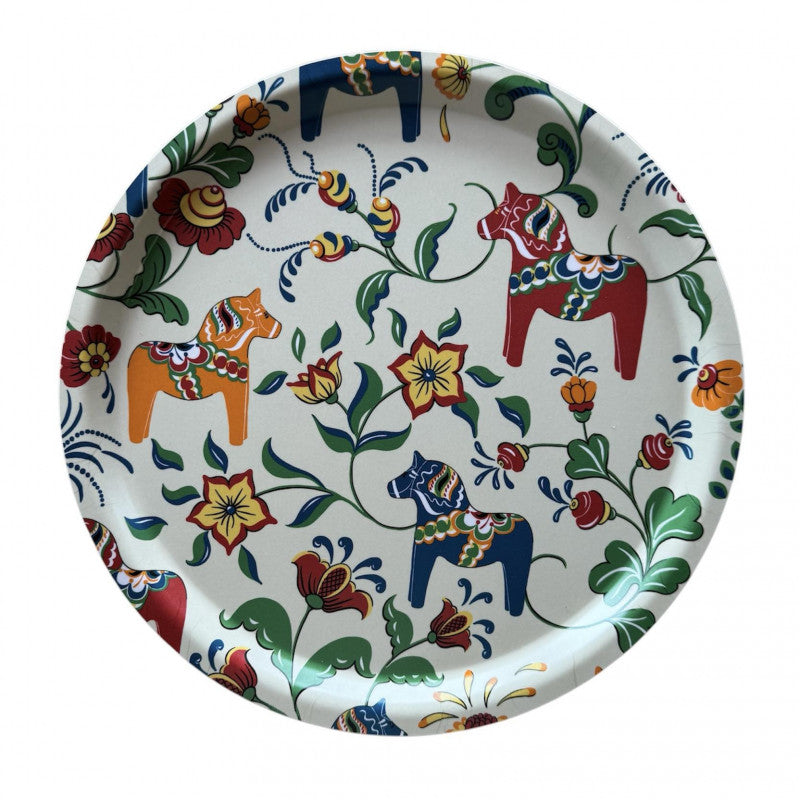 Bricka Leksand, Beige, Dalahästar - Grannas