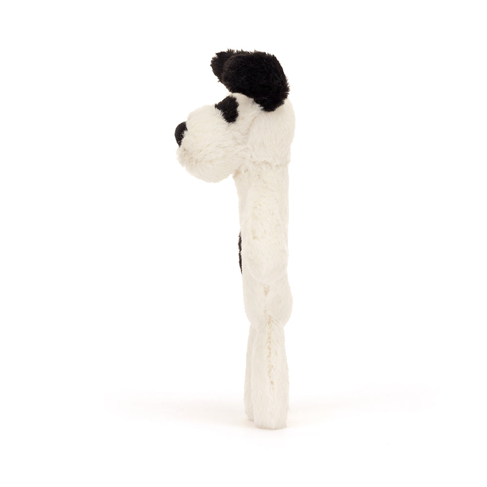 Skallra, Bashful Black & Cream Puppy Ring - Jellycat