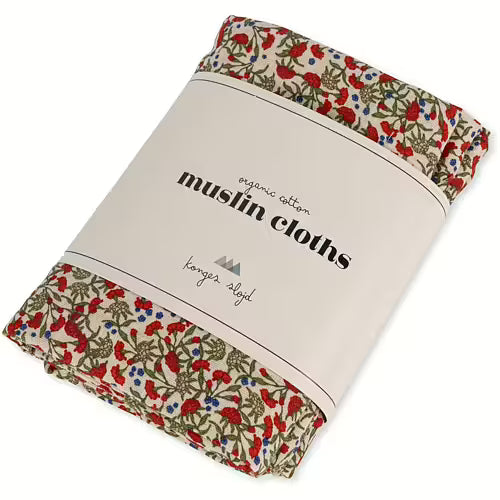 Muslinfiltar 3-Pack, Carnations - Konges Sløjd