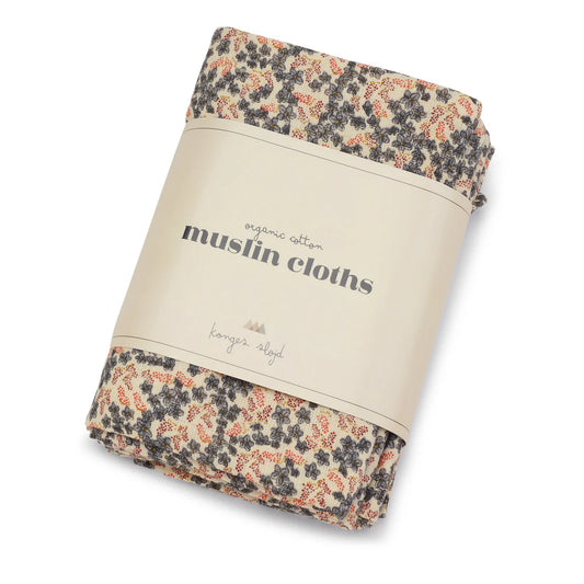 Muslinfiltar 3-pack, GOTS Champ Bleu - Konges Sløjd