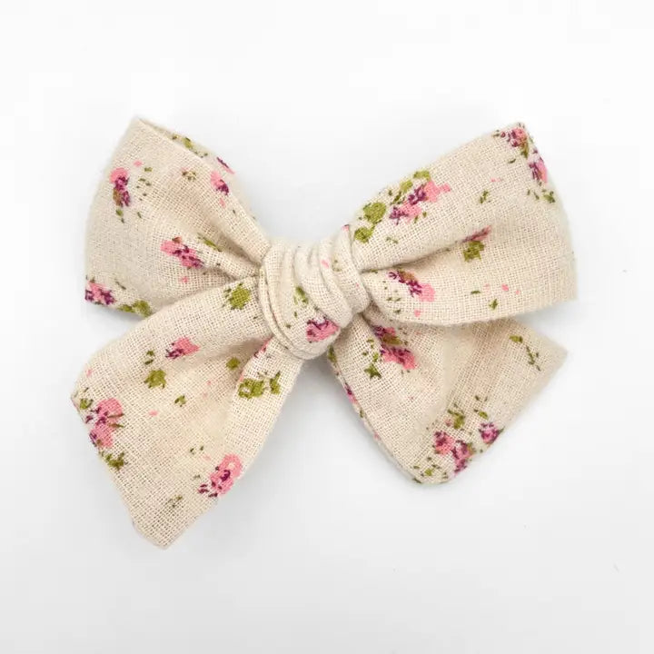 Ester Rosett 9 cm, Vintage floral pink - Ester Bow - Vintage floral pink