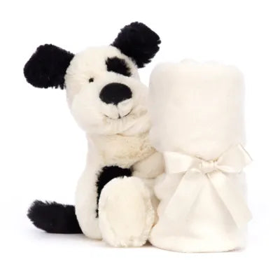 Snuttefilt, Bashful Black & Cream Puppy - Jellycat