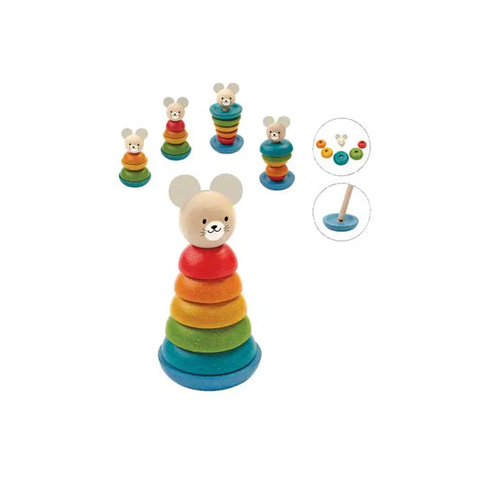 Ekologisk Stapelleksak Mus - PlanToys