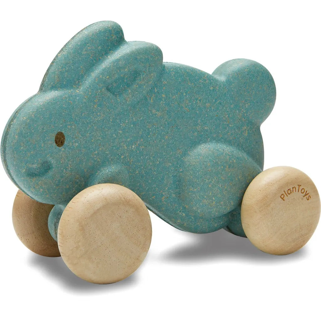 Push Along Bunny Blå - PlanToys