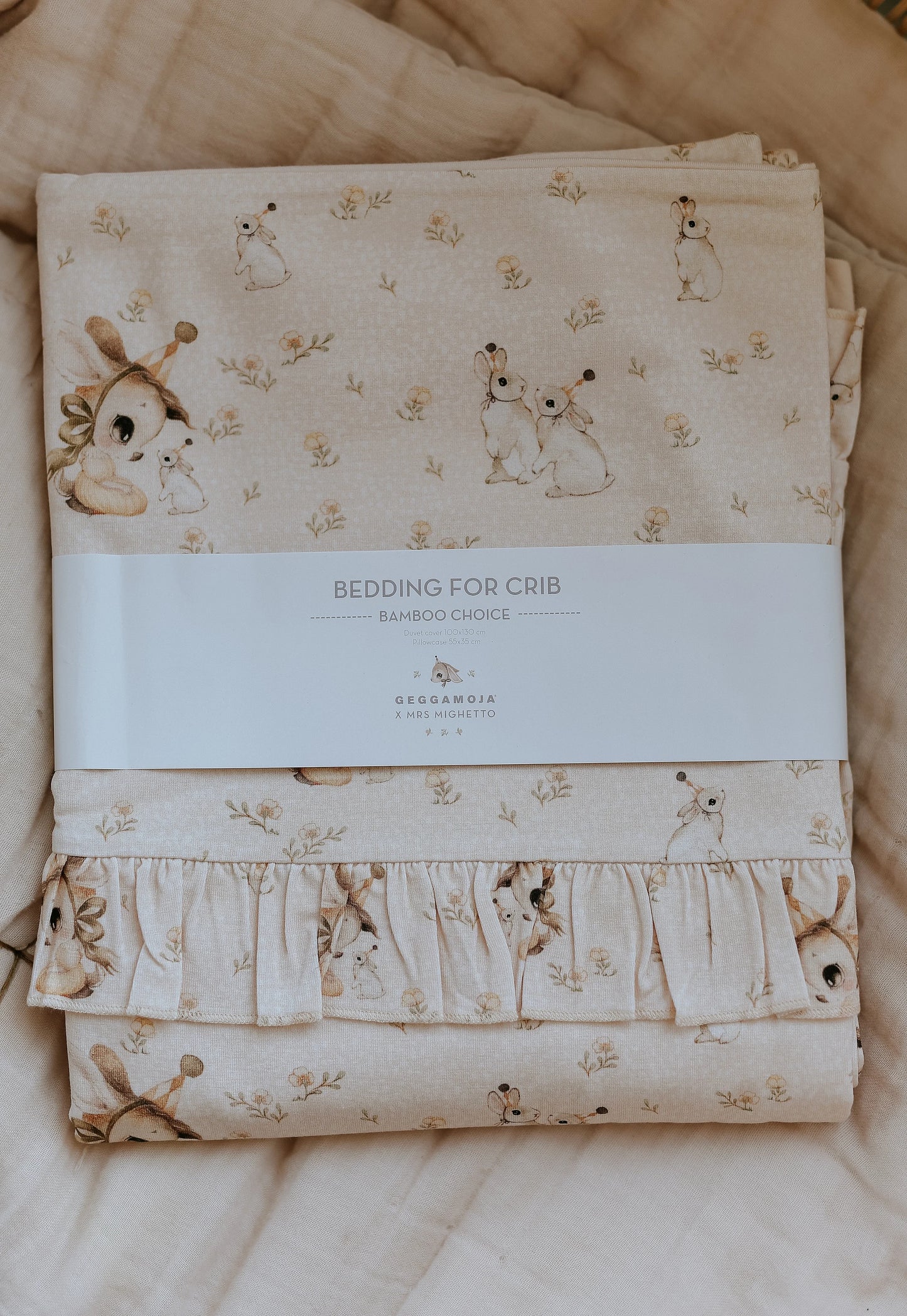 Bäddset, spjälsäng - GEGGAMOJA Pink - Mrs Mighetto