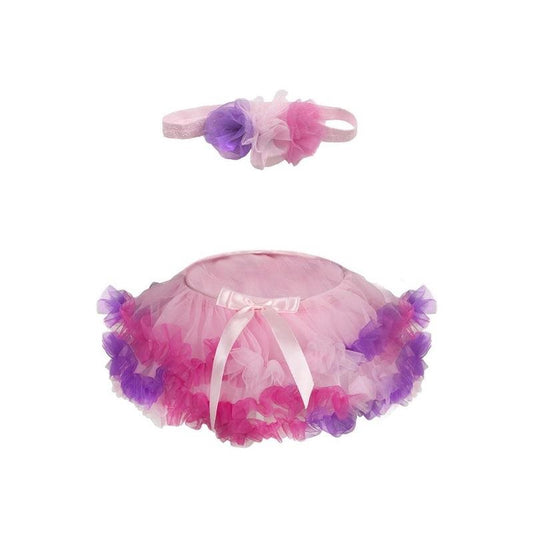 2-delat Set Kjol & Hårband Baby Rainbow Petticoat - Great Pretenders