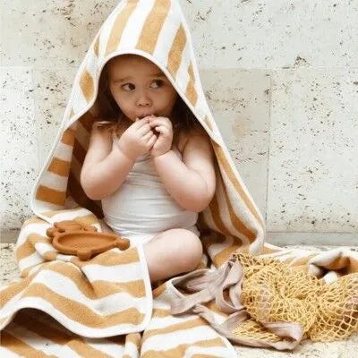 Handduk med luva - Louie hooded towel , Yellow mellow/sandy - Liewood